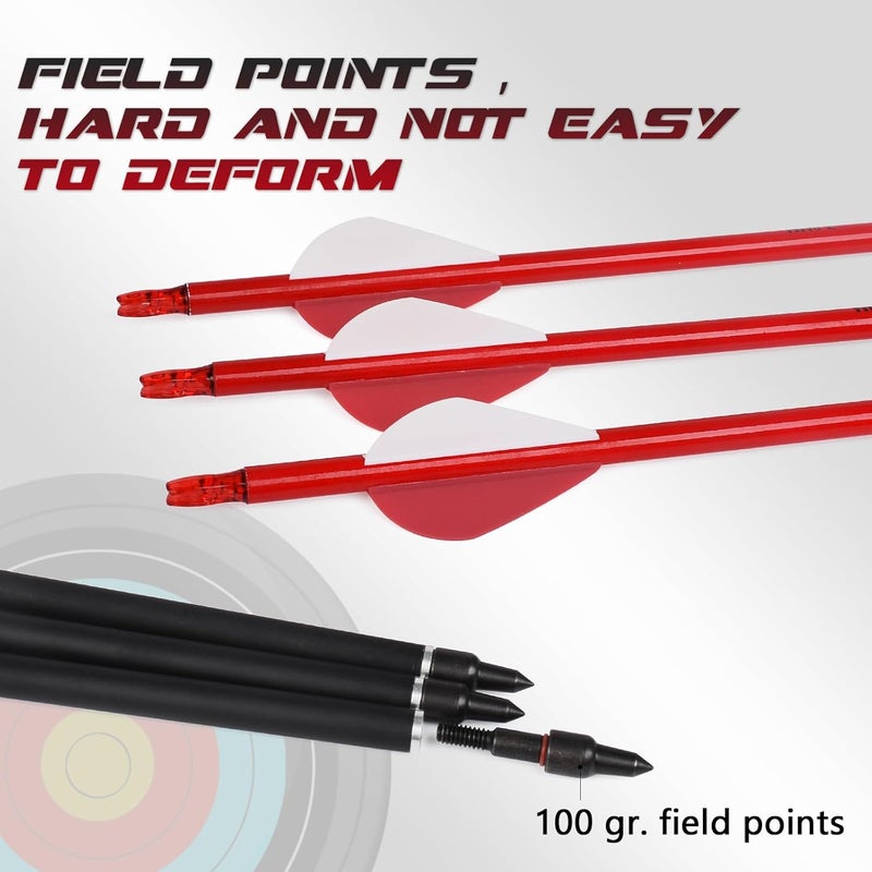 Yls Carbon Archery Arrows Practice Arrows Detachable Arrowhead and Nock 4 inch Streamlined TPU Feathers Perfect for Youth BeginnerTarget Practice and Outdoor Shooting - Image 3